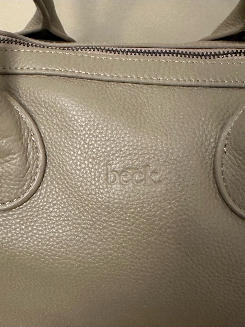Beck Taupe Leather Montero Satchel - Picture 6 of 16